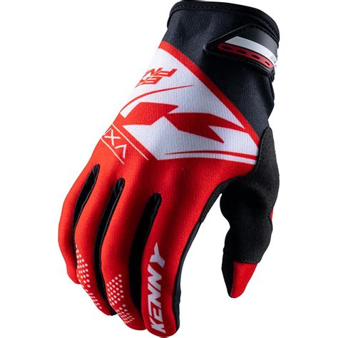 Gants Cross BRAVE KENNY Rouge Noir Blanc MOTO AXXE FR Gants Cross