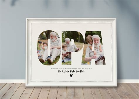 Foto Poster OPA Personalisiertes Geschenk Foto Collage Etsy