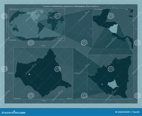 Chontales Nicaragua Beschreven Locatieschema Stock Illustratie