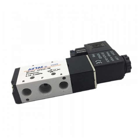 Solenoid Air Valve 5 Port 4 Way 2 Position 24vdc 4v210 08