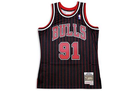 MITCHELL NESS SWINGMAN JERSEY CHICAGO BULLS ALTERNATE 1995 96 DENNIS