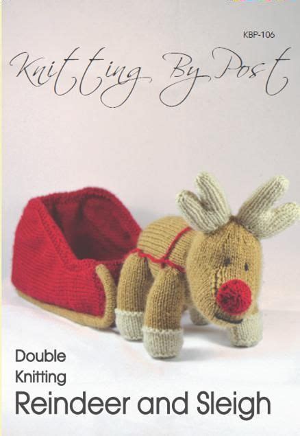 Reindeer And Sleigh Knitting Pattern By Knitting By Post Christmas