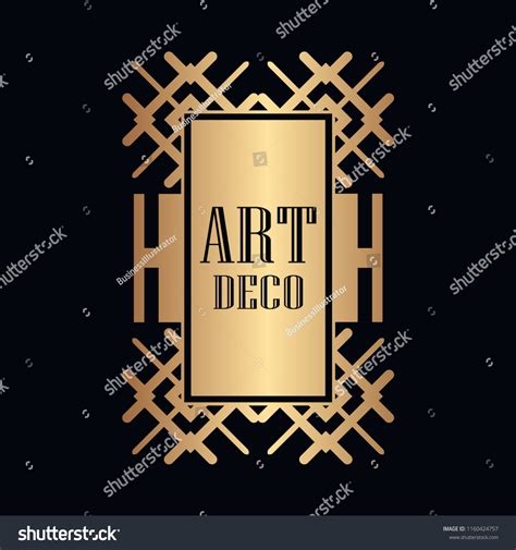 Retro Art Deco Invitation Border Frame Stock Vector (Royalty Free ...