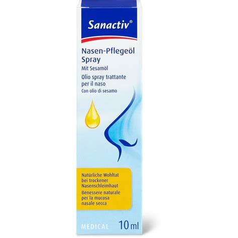 Sanactiv Nasen Pflegeöl Spray Migros