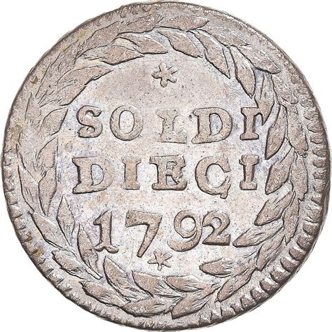 Monnaie Tats Italiens Genoa Soldi Genoa Ttb Billon Km