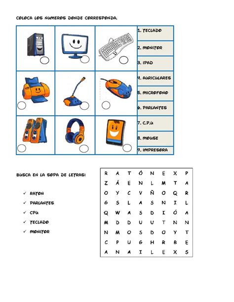 Identifica Las Partes De La Computadora Por Su Nombre