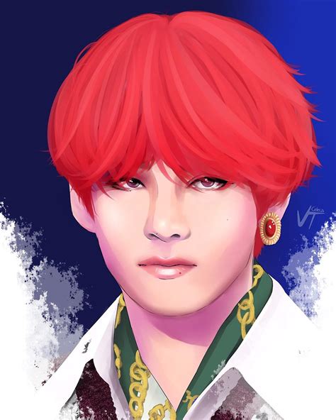 My last digital art. Fan art of V from BTS :3 tae tae looked so good! : r/bangtan