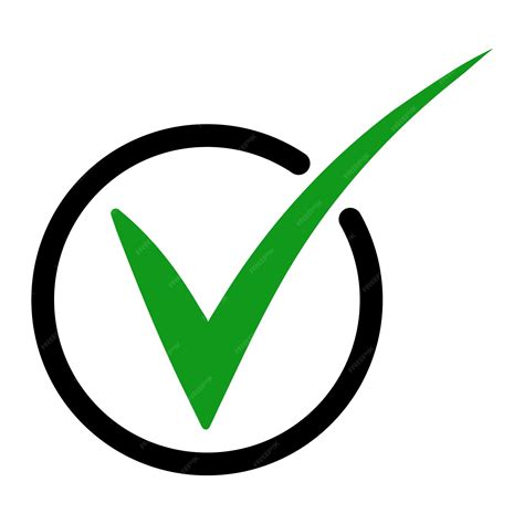 Icono Ok Marca De Verificación Verde Signo De Marca De Verificación