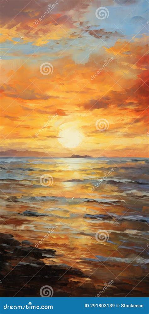 Melancholic Symbolism Paintings Of Man Walking Through Ocean At Sunset