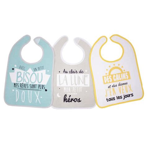 Lot De Bavoirs Cdiscount Pu Riculture Eveil B B