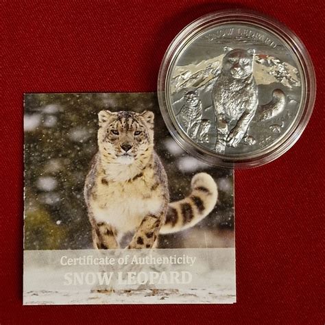 Mongolei Mongolia 500 Togrog 2017 Snow Leopard Schnee High Relief