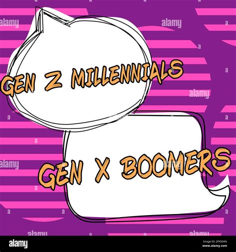 Conceptual Caption Gen Z Millennials Gen X Boomers Business Approach