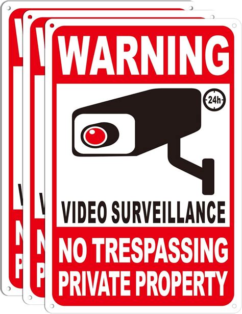 3 Pack Private Property No Trespassing Signs 12x8 Video