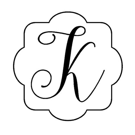 Letter K Monogram | Customize Online | Instant Download