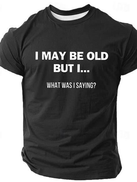 Men S Old Man Funny Slang T Shirt Short Sleeve T Shirt 3d Print Crew Neck Shirt Retro Vintage