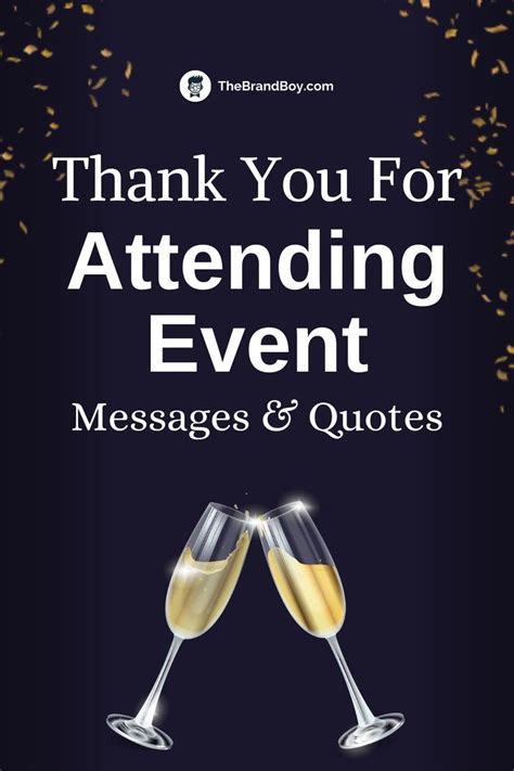 621 Thank You Messages For Attending Event Images Event Quotes