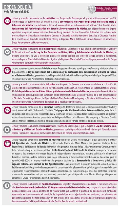 Legislatura Edomex on Twitter Quiéres saber que asuntos y temas