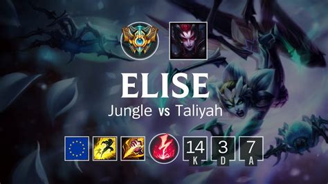 Elise Jungle Vs Taliyah Euw Challenger Patch 819 Youtube