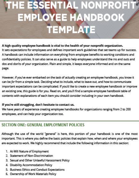 Employee Handbook Templates Detailed Guide On Employee Handbook 40free Templates Templ