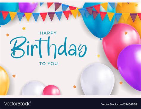 Happy birthday congratulations banner design Vector Image