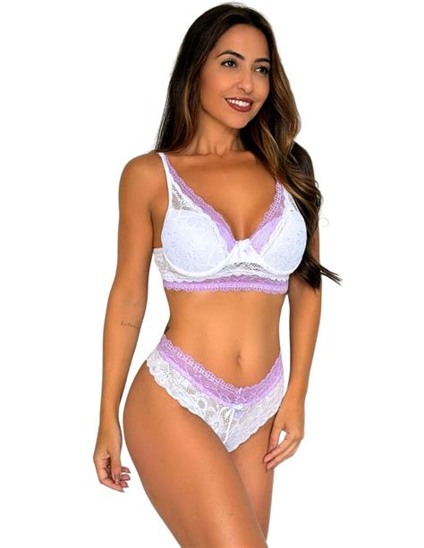 Conjunto Lingerie Bojo De Renda TJ Vip