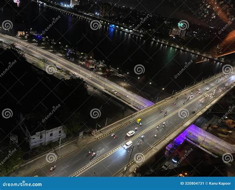 Aerial Cityscape Night View of Ahmedabad Flyover Stock Image - Image of ...