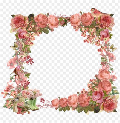 Vintage Flower Border Clipart | Best Flower Site