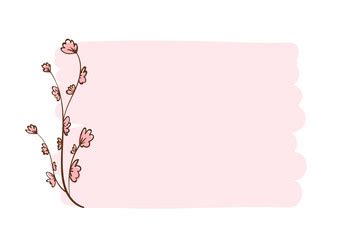 Aesthetic boho floral frame cute pastel border Vector Image