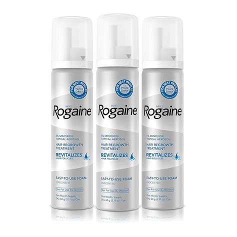 Mens Rogaine 5 Minoxidil Foam For Hair Loss And Hair Regrowth Topical Treatment