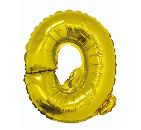 Balon foliowy złota litera Q na powietrze 35 cm Godanparty pl