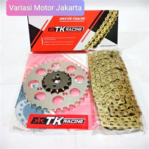 Jual Gear Set TK RACING Rx King Jupiter Mx 428 HSL Gold Di Lapak VMJ