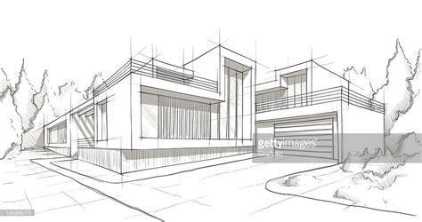 Vector Art Architecture Buildings Sketch Architecture Perspective