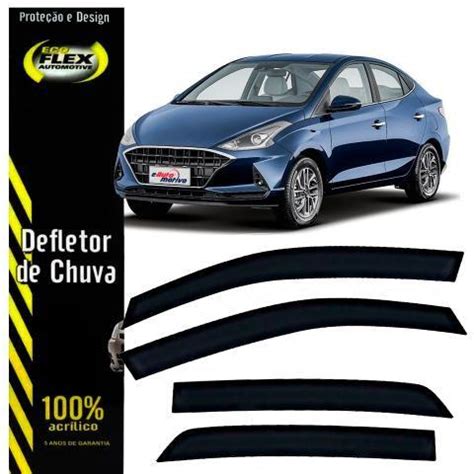 Calha De Chuva Hyundai HB20S 2020 A 2022 Ecoflex Defletor Portas