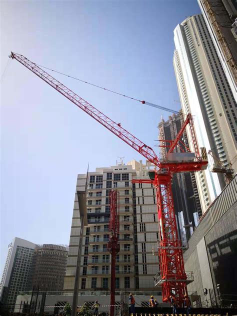 Tower Crane Hammer Head Self Supporting Luffing Jib Tower Crane Qtd