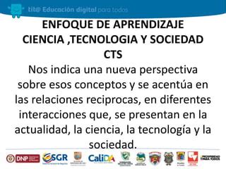 CIENCIA TECNOLOGÍA Y SOCIEDAD PPT