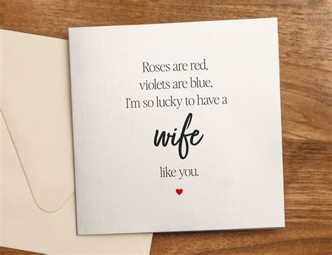 Valentines Day Card Wife Romantic Happy Valentines Day Card For Wife