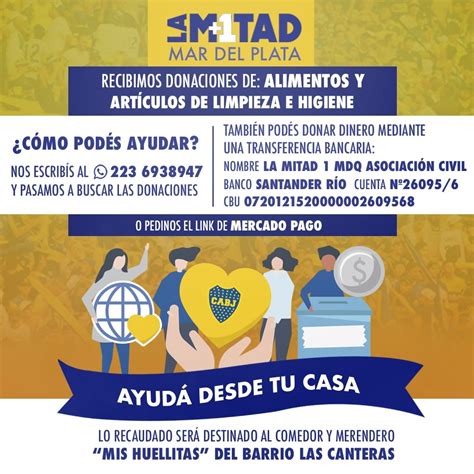 La peña La Mitad Más Uno MDQ lanzó una nueva campaña solidaria