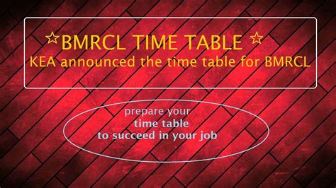 Bmrcl Timetable Announced By Kea Youtube