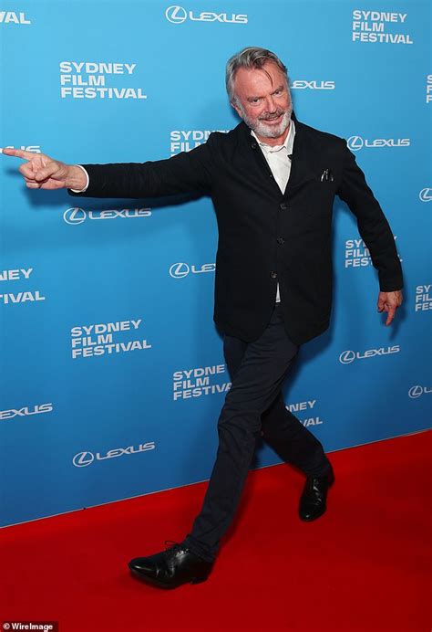 Actor Sam Neill 71 Strikes A Playful Pose At The Sydney Film Festival