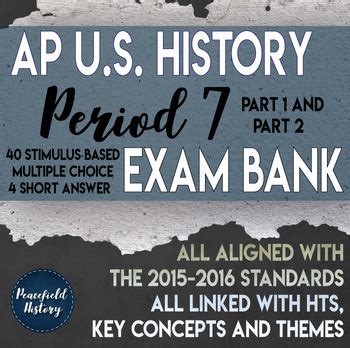 Ap Us History Period Stimulus Based Multiple Choice Test Bank Bundle