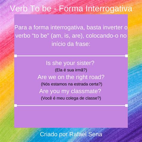 Verbo To Be Interrogativo - Verbo To Be Forma Interrogativa - FDPLEARN