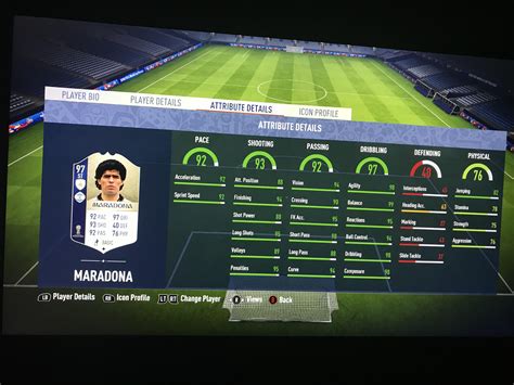 Wc Maradona Ingame Stats Are Totally Different From Normal Mode Fifa