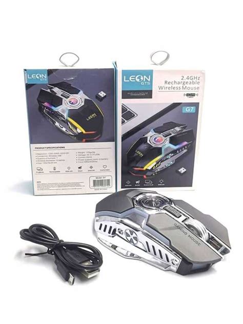 LEON GTS Mouse Gamer 6 Botões 2400 DPI LED RGB G7 da LEON GTS