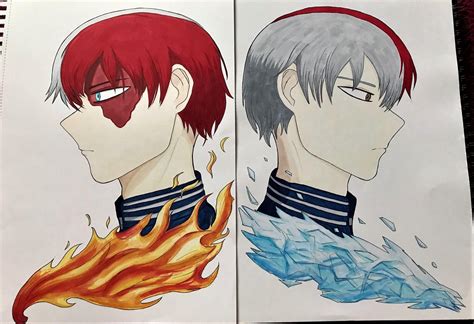 Todoroki Drawing I did : BokuNoHeroAcademia