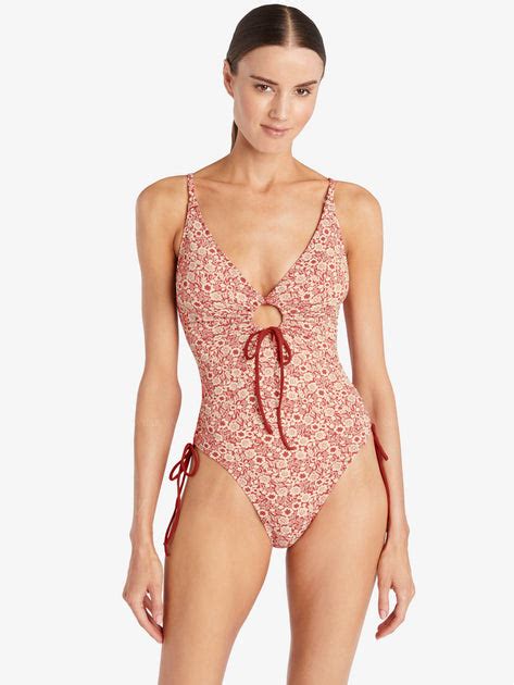 Robin Piccone Aubrey V Neck One Piece 220313 Si Swimwear World