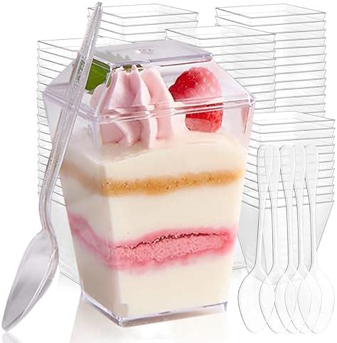 Amazon Aar Pack Oz Plastic Dessert Cups With Lids Yogurt