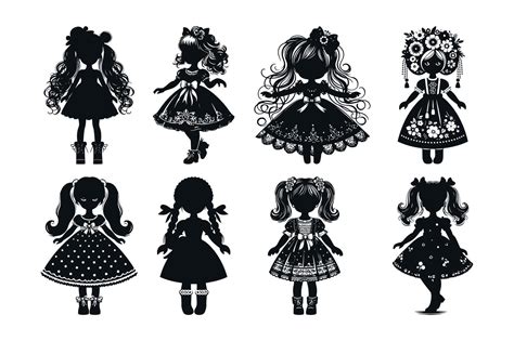 Doll Vectors Silhouette 46277996 Vector Art At Vecteezy