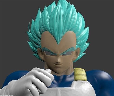 Dragon Ball Character Blue Vegeta 3d Model 3d Printable Cgtrader