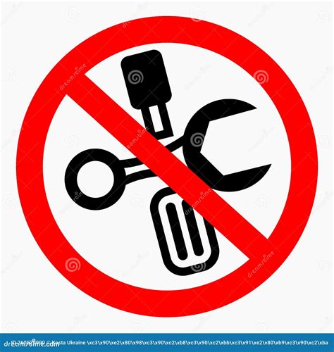 Gear Icon Crossed Out in a Circle. Repair Ban Stock Vector