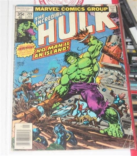 Incredible Hulk Comic 219 Jan 1978 Marvel Bruce Banner Avenger